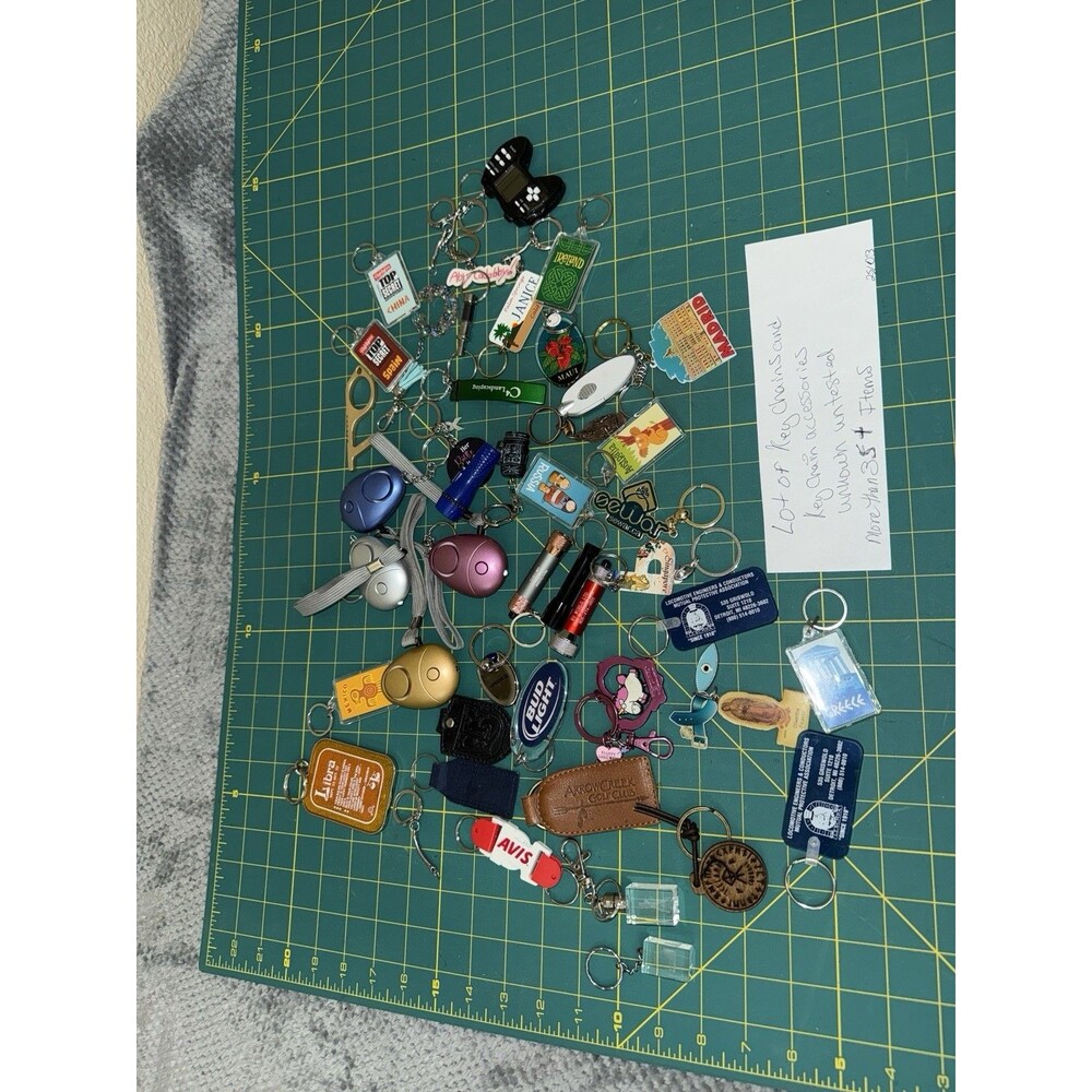 Keychains Lot of 30 plus  shiny , cute functional